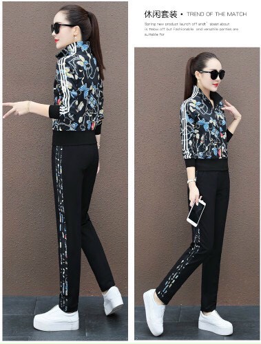 Set Bộ Dài Thể Thao In Họa Tiết - BTN120